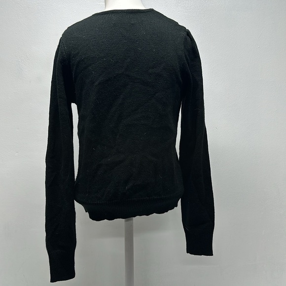 Hell Bunny Connie Sweater Knit Top Blouse Long Sleeve Pullover Black Pearl Small - Picture 5 of 9